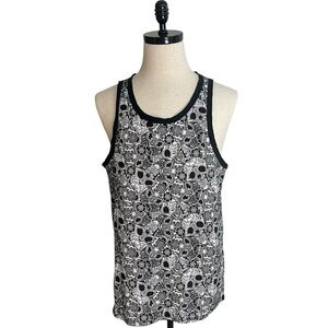 Hot Topic Iron Fist Sugar Coma Tank Top Black White